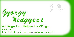 gyorgy medgyesi business card